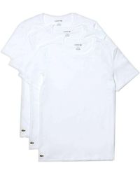 Lacoste Classic Crew Neck 3 Pack T-shirts - White