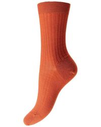 Pantherella - Rose Rib Merino Wool Socks - Lyst