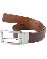 Brown Ted Baker Crafti Smart Leather Reversible Belt in Tan/Brown for Men Mens Accessories Belts 