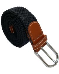 Bassin and Brown Plain Elasticated Woven Belt - Multicolor