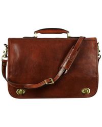 Time Resistance Illusions Briefcase - Brown