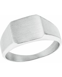 S.oliver Ring für Herren, Edelstahl - Weiß
