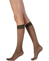 Pretty Polly Legworks Comfort Top Fresh Knee Highs - Schwarz
