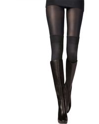 Pretty Polly Premium Fashion Secret Socks Modal Over Knee Tights - Schwarz