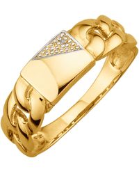 KLiNGEL Herrenring mit Diamant - Mettallic