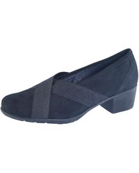 Damen Schuhe Absätze Schuhe mit flachen und mittelhohen Absätzen Neous Leder Pantoletten Mormodes aus Leder in Blau 