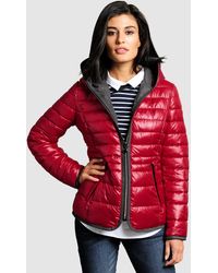 Alba Moda Doorgestikte Jas - Rood