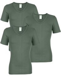HERMKO Unterhemden im 3er-Pack - Grün