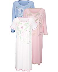 Harmony Nachthemden Per 3 Stuks Met 3 Verschillende Mouwlengtes - Meerkleurig