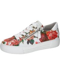 Gabor Sneaker Met Modieuze Bloemenprint - Rood
