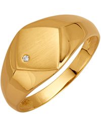 KLiNGEL Herrenring in Gelbgold - Mettallic