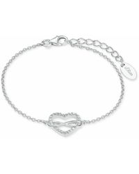 S.oliver Armband für Damen, Sterling 925, Zirkonia (synth.) Infinity - Weiß