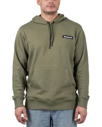 Timberland - Woven Badge Hoodie - Lyst