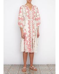 D'Ascoli Hand-embroidered Tidewater Dress - Pink