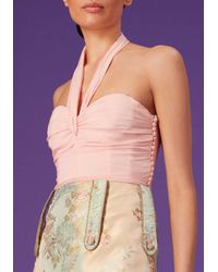 Dior Corset Silk-blend Top - Pink