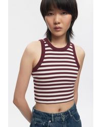 KOTN - Crop Racer Tank Top - Lyst