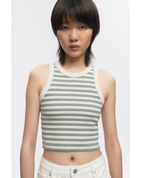 KOTN - Crop Racer Tank Top - Lyst