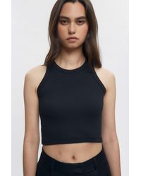 KOTN - Crop Racer Tank Top - Lyst
