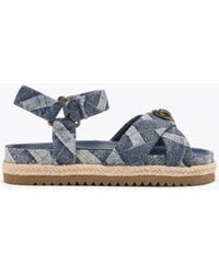Kurt Geiger - Kurt Geiger Sandals Denim Kensington Mini Espadrille - Lyst