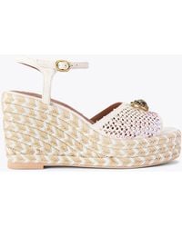 Kurt Geiger - Embellished Chelsea Wedge Sandals - Lyst