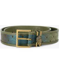 Kurt Geiger - Kurt Geiger Belt Khaki Southbank - Lyst