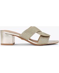 KG by Kurt Geiger - Heels Gold Fabric Synthetic Rosie - Lyst