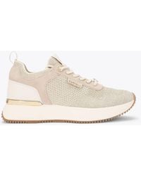 Carvela Kurt Geiger - Trainers Gold Synthetic Flare Knit - Lyst