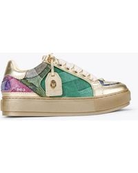Kurt Geiger - Kurt Geiger Trainers Metal Combination Southbank - Lyst