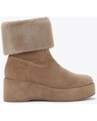 Carvela Kurt Geiger - Ankle Boot Dark Brown Suede Apres Fur - Lyst