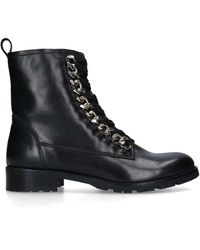 Carvela Kurt Geiger Chain Detail Combat Boots - Black