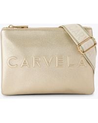 Carvela Kurt Geiger - Cross Body Bag Synthetic Gold Frame Double - Lyst