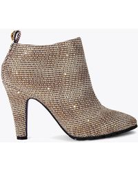 Kurt Geiger - Ankle Boots Heeled Fabric Houndstooth Leather Shoreditch - Lyst