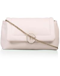 bone colour clutch bag