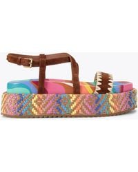 Kurt Geiger - Kurt Geiger Sandals Multi Other Suede Chelsea Flatform - Lyst