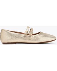 KG by Kurt Geiger - Flats Gold Synthetic Magic - Lyst