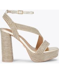 Carvela Kurt Geiger - Kurt Geiger Sandal Gold Gala Platform - Lyst