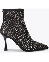 Carvela Kurt Geiger - Catwalk Stud-Embellished Satin Ankle Boots - Lyst