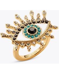 Kurt Geiger - Jewellery Ring Gold Eye Cocktail Ring - Lyst
