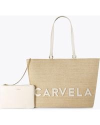 Carvela Kurt Geiger - Frame Winged Shopper Bag - Beige Tote Shopper Bag - Lyst
