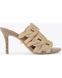 Kurt Geiger - Kurt Geiger Heels Fabric Mule Combination Crystal - Lyst