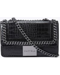 Carvela Kurt Geiger - Shoulder Bag Croc Print Bailey Quilted Chain - Lyst