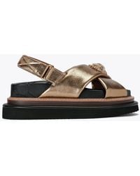 Kurt Geiger - Kurt Geiger Sandals Leather Gold Orson - Lyst