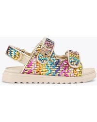 Kurt Geiger - Kurt Geiger Sandals Gold Combination Leather Mini Orson - Lyst