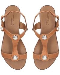 carvela klever sandals tan