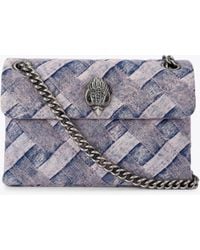 Kurt Geiger - Kurt Geiger Cross Body Bag Denim Fabric Kensington - Lyst