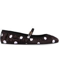 Dolce & Gabbana - Satin Ballet Flats With Polka Dot Pattern - Lyst