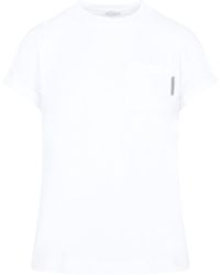 Brunello Cucinelli - Classic Tab Pocket Cotton T-Shirt For - Lyst