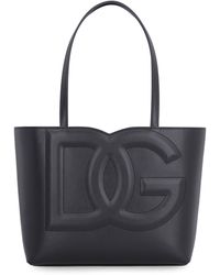 Dolce & Gabbana - Tote Handbag With Raised Logo Design - Lyst