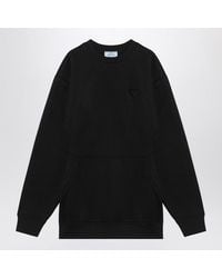 Prada - Mini Plush Dress With Logo Triangle - Lyst