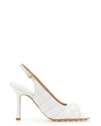 Bottega Veneta - Luxe Padded Slingback Sandal With 9Cm Heel - Lyst